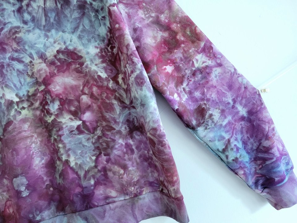 XL Zip Up Hoodie, Bamboo, Hydrangeas 
