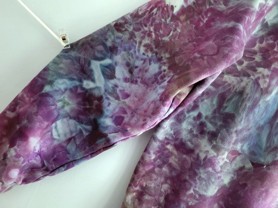 XL Zip Up Hoodie, Bamboo, Hydrangeas 