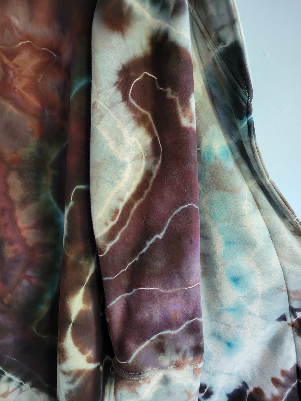 3XL Bathrobe, Brown & Blue Geode
