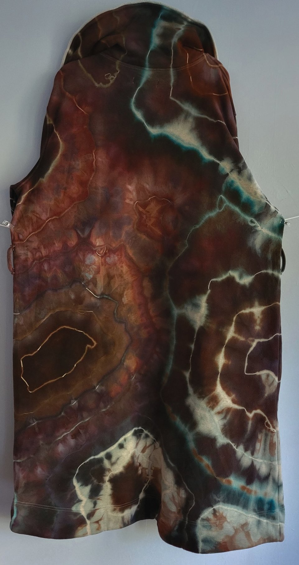 3XL Bathrobe, Brown & Blue Geode