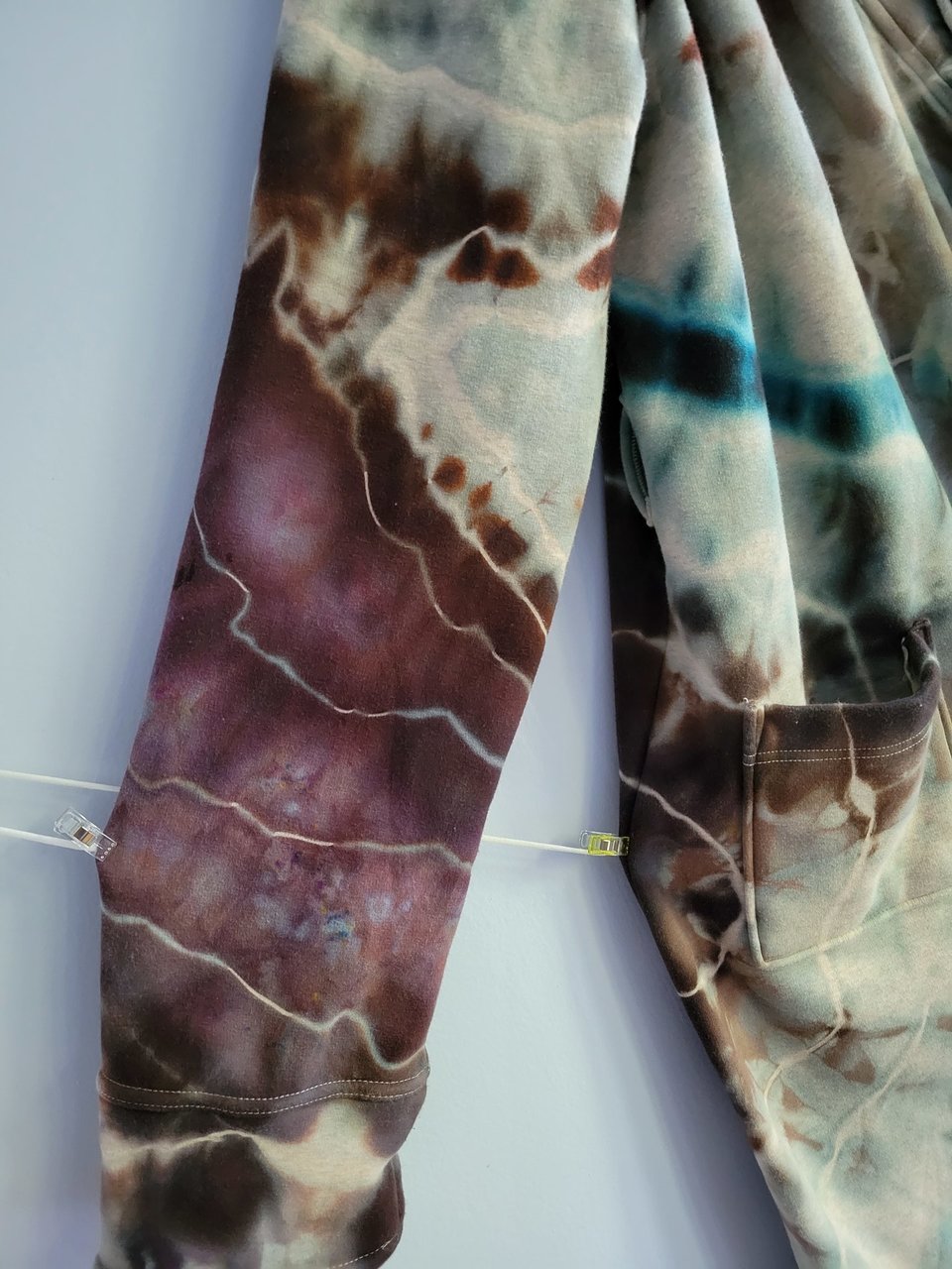 3XL Bathrobe, Brown & Blue Geode