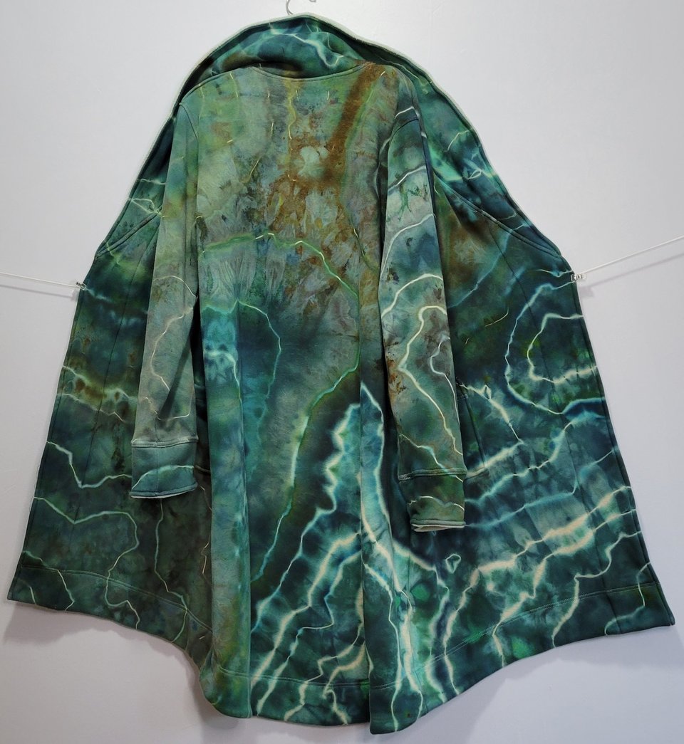 XL Plush Bathrobe, Forest Geode