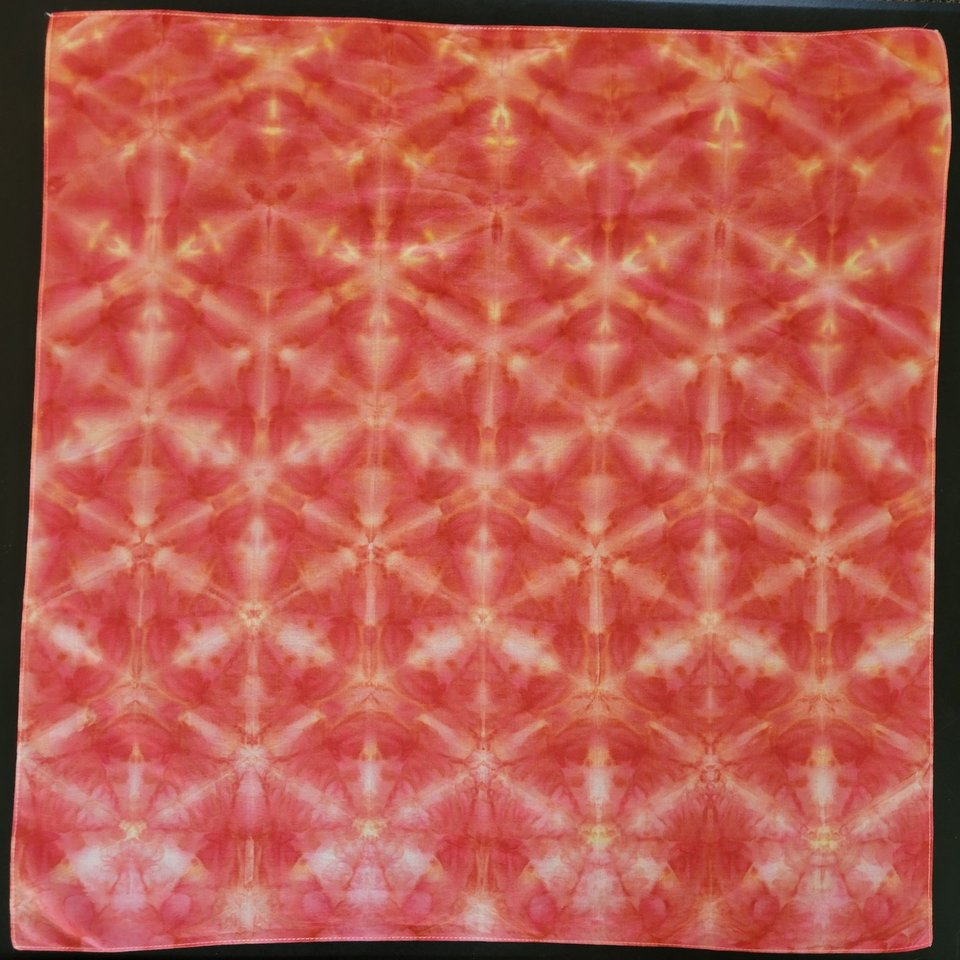 Bandana, Large, Fall Flame Shibori