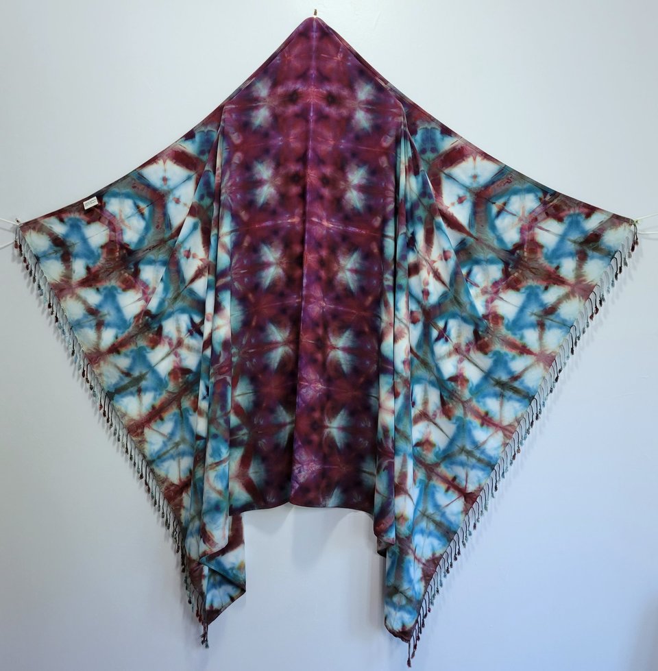 Sarong, Rayon, Strawberry Skies Shibori