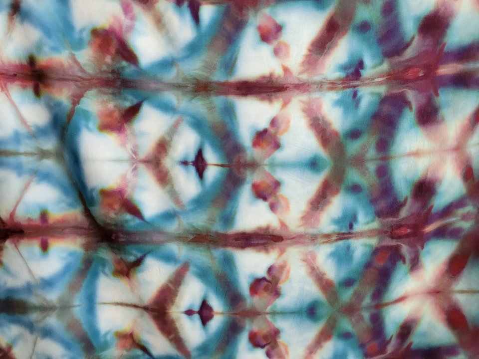 Sarong, Rayon, Strawberry Skies Shibori