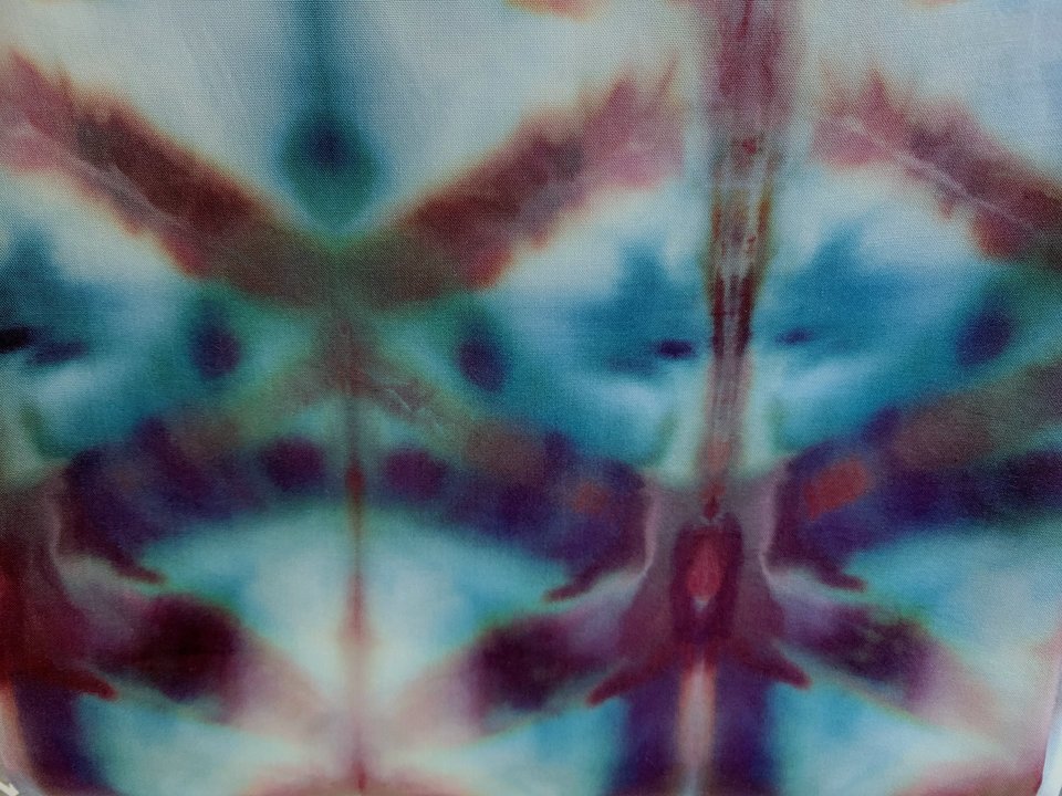 Sarong, Rayon, Strawberry Skies Shibori