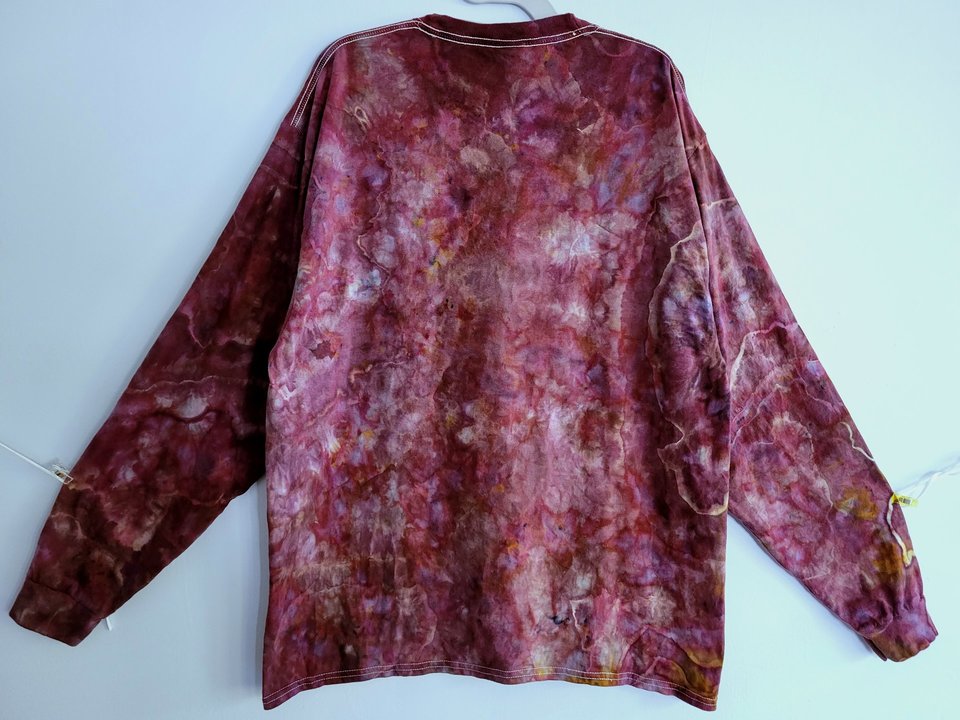 XL Lon Sleeve T-shirt, Port Wine Geode