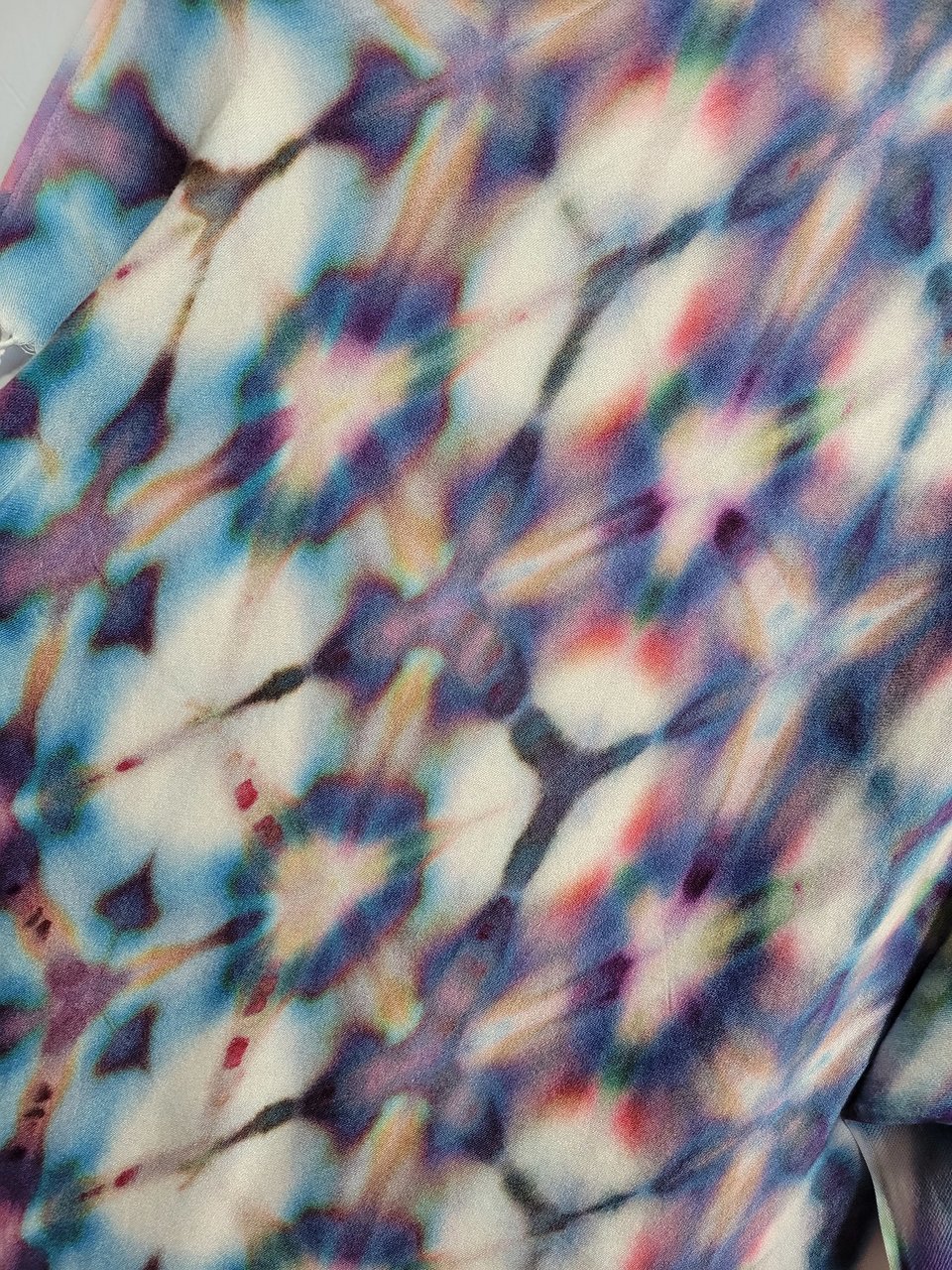 Shawl, Bamboo Rayon, Strawberry Skies Shibori