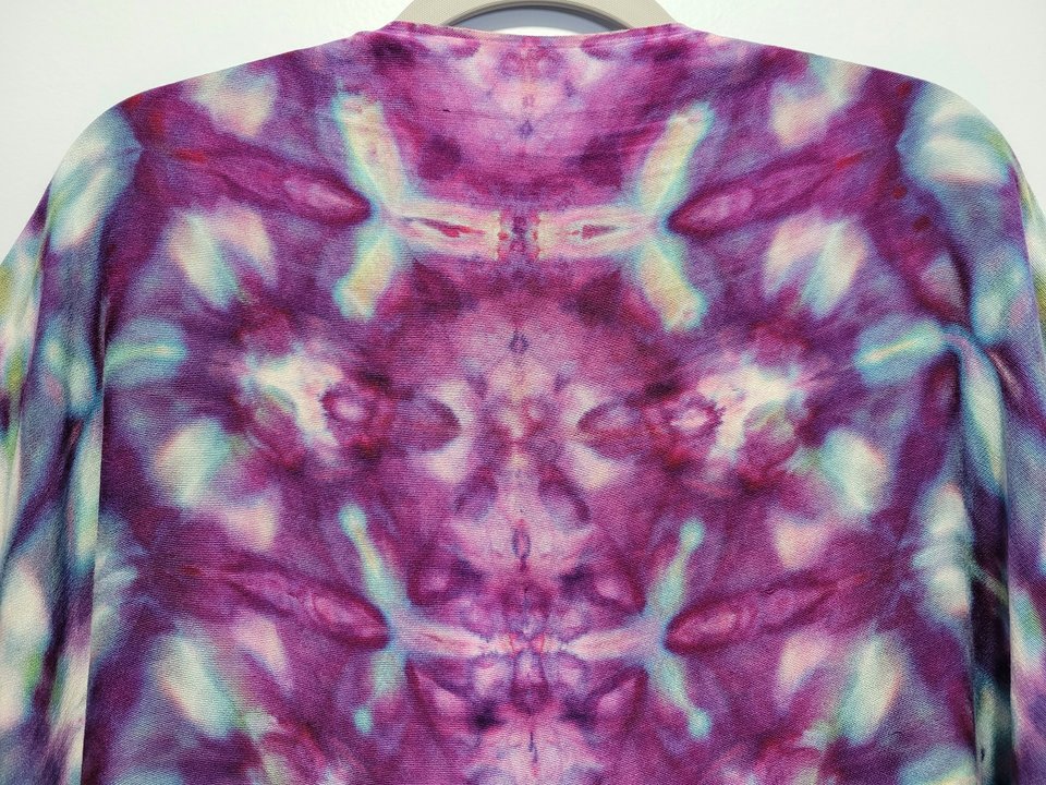 Shawl, Bamboo Rayon, Strawberry Skies Shibori