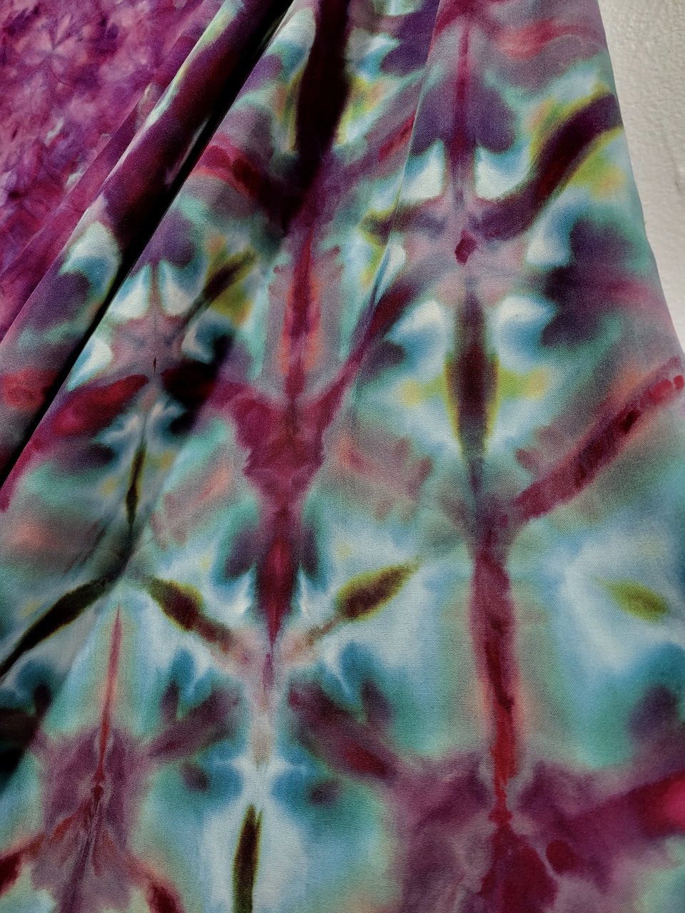 Scarf, Rayon, Strawberry Skies Shibori