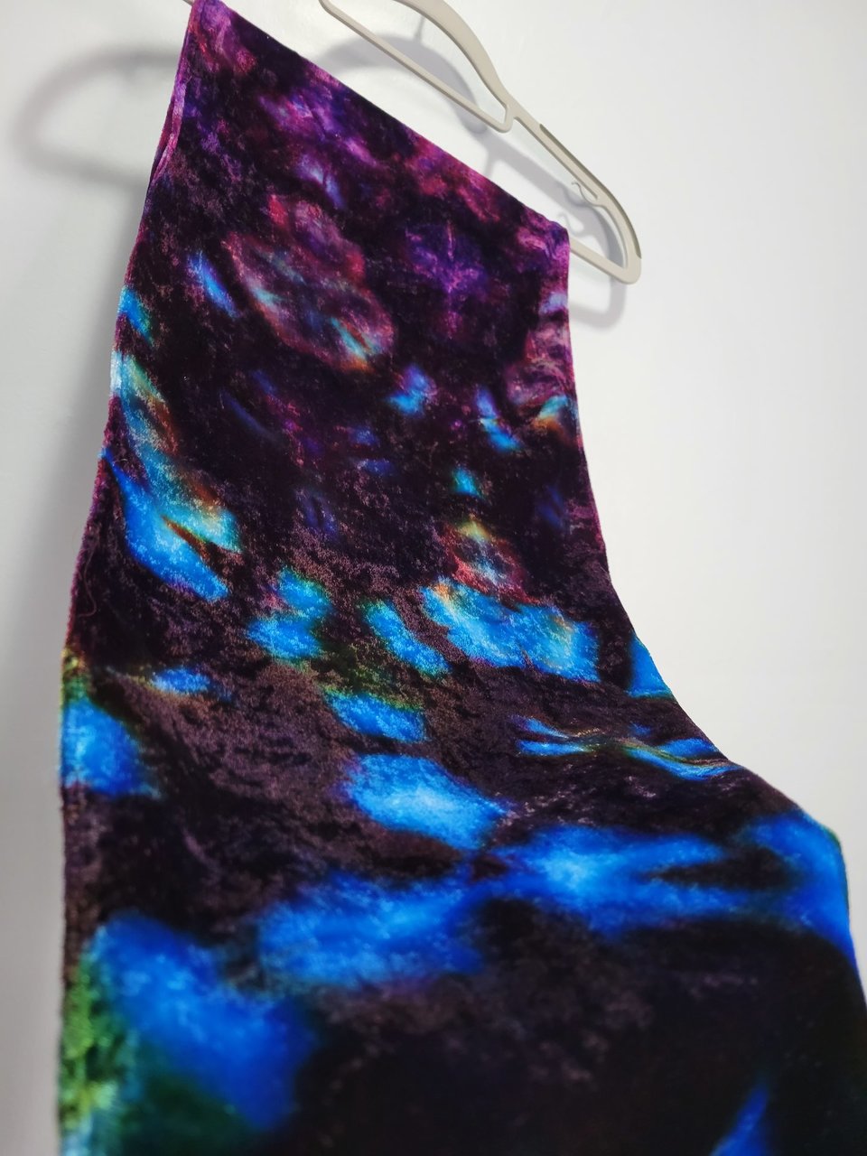 Scarf, Velvet, Strawberry Skies Shibori