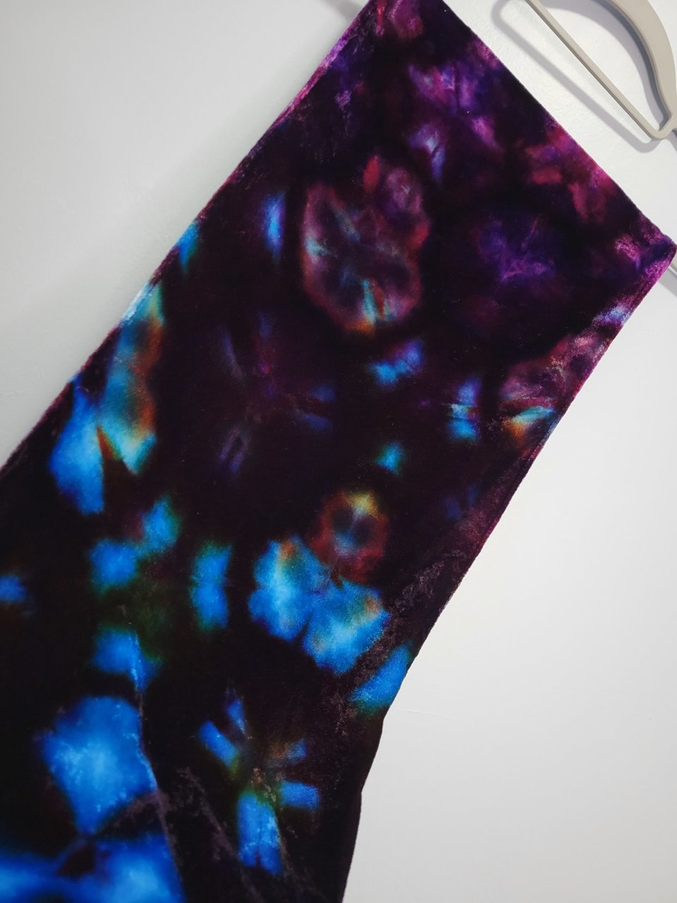 Scarf, Velvet, Strawberry Skies Shibori