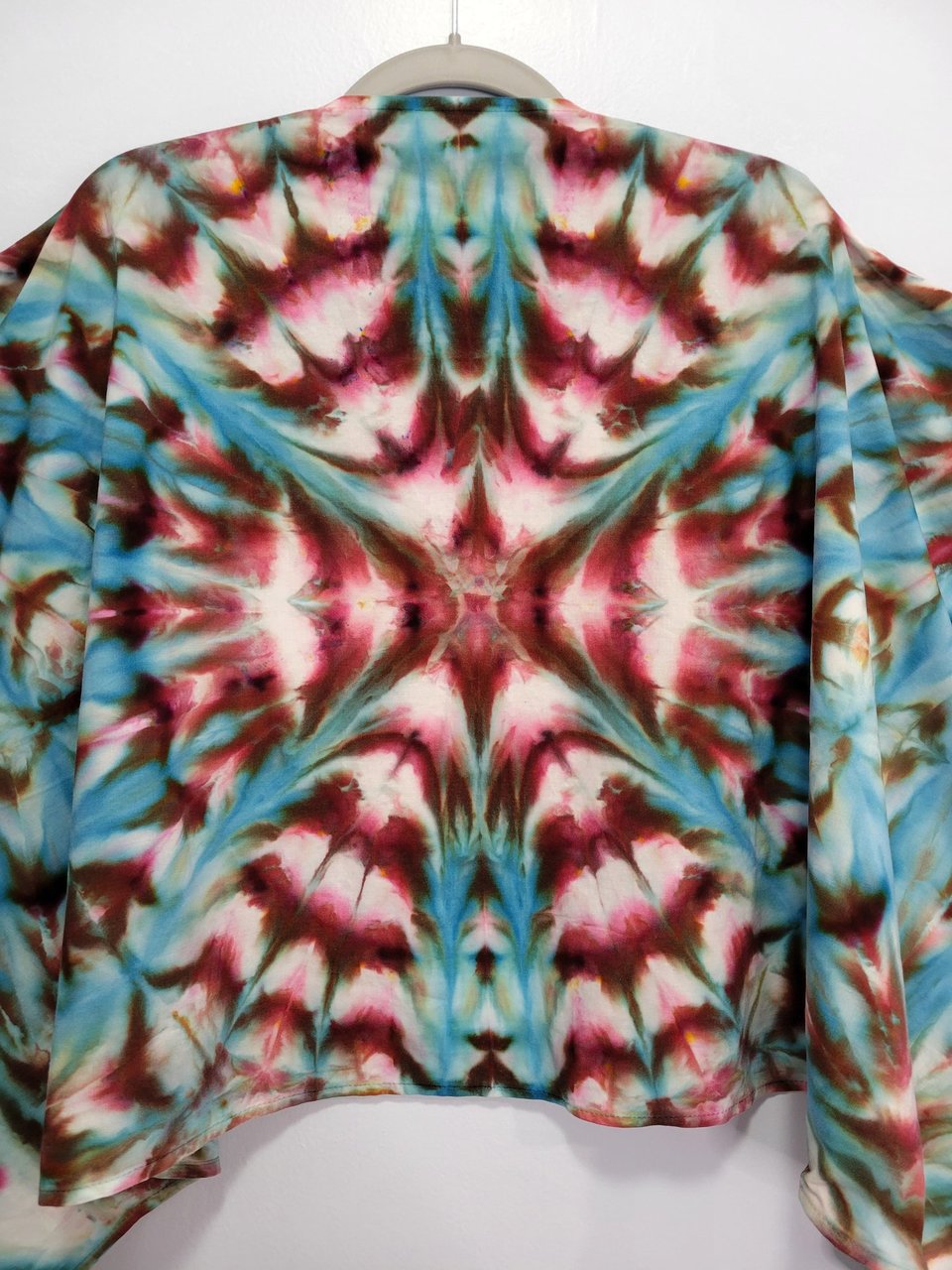 Scarf, Rayon, Stormy Skies Shibori Fan