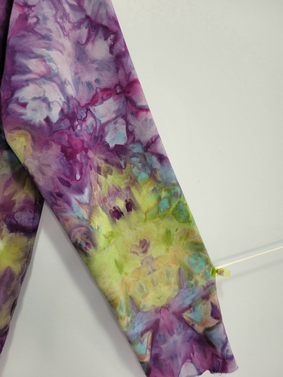 L Mock Neck French Terry, Purple & Wasabi