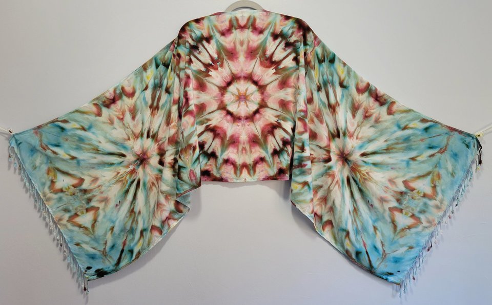 Scarf, Rayon, Stormy Shibori Explosion