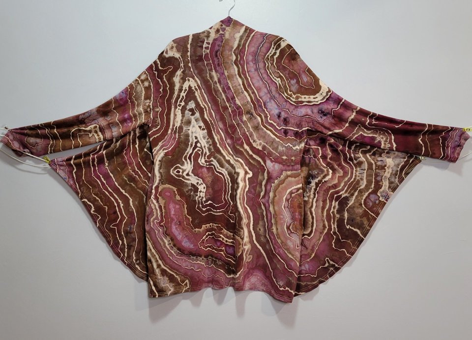 20/22 Rayon Cardigan, Plum Port Geode