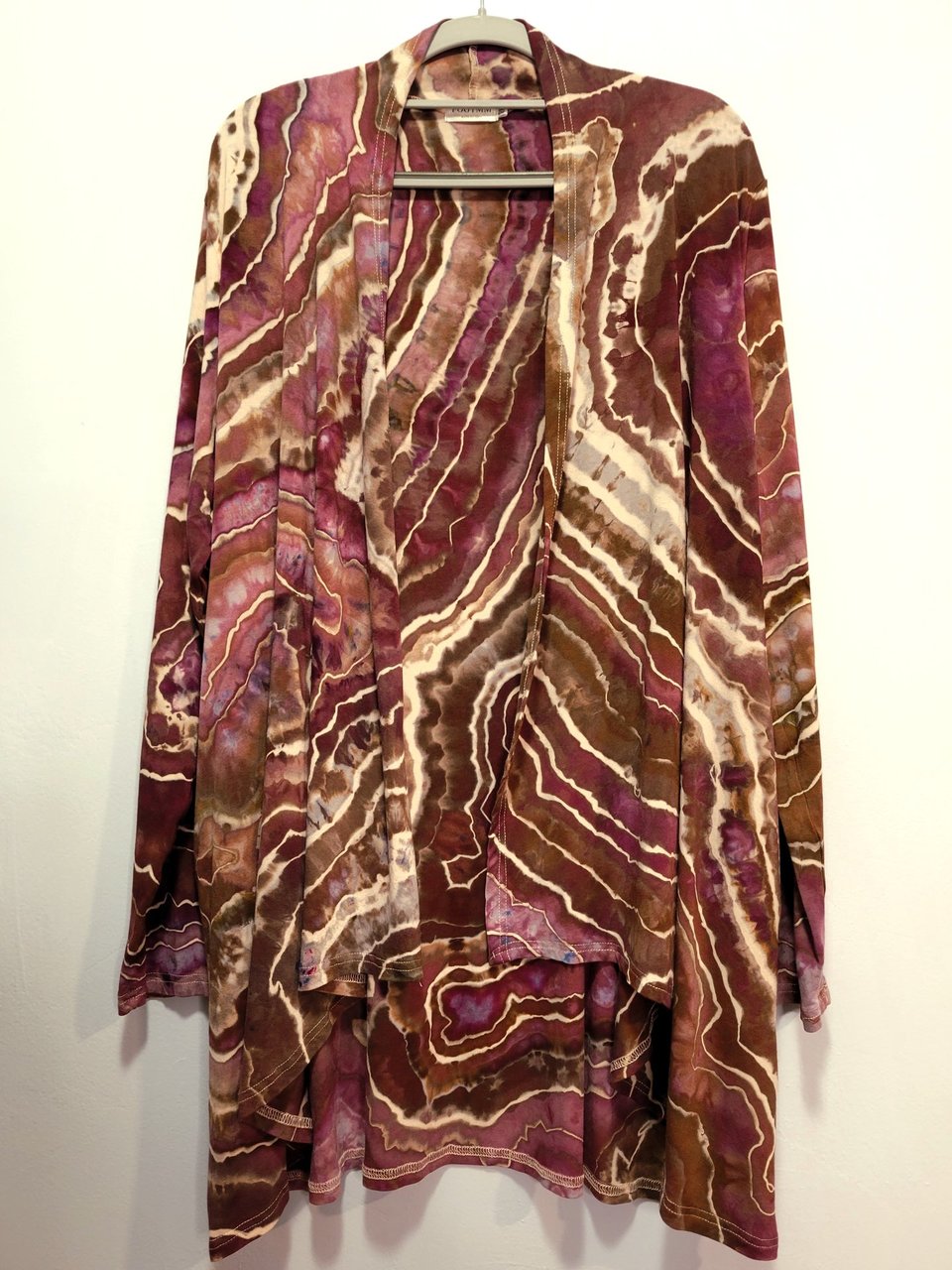 20/22 Rayon Cardigan, Plum Port Geode