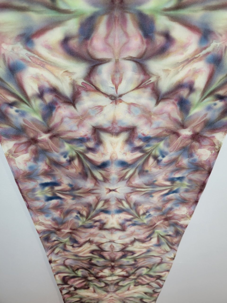 Scarf, Bamboo Rayon, Crappy Scrappy Shibori Ripple