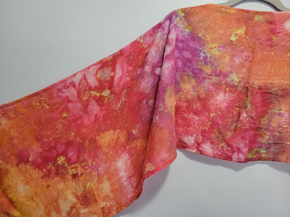 Scarf, Rayon, Watercolor Sunset