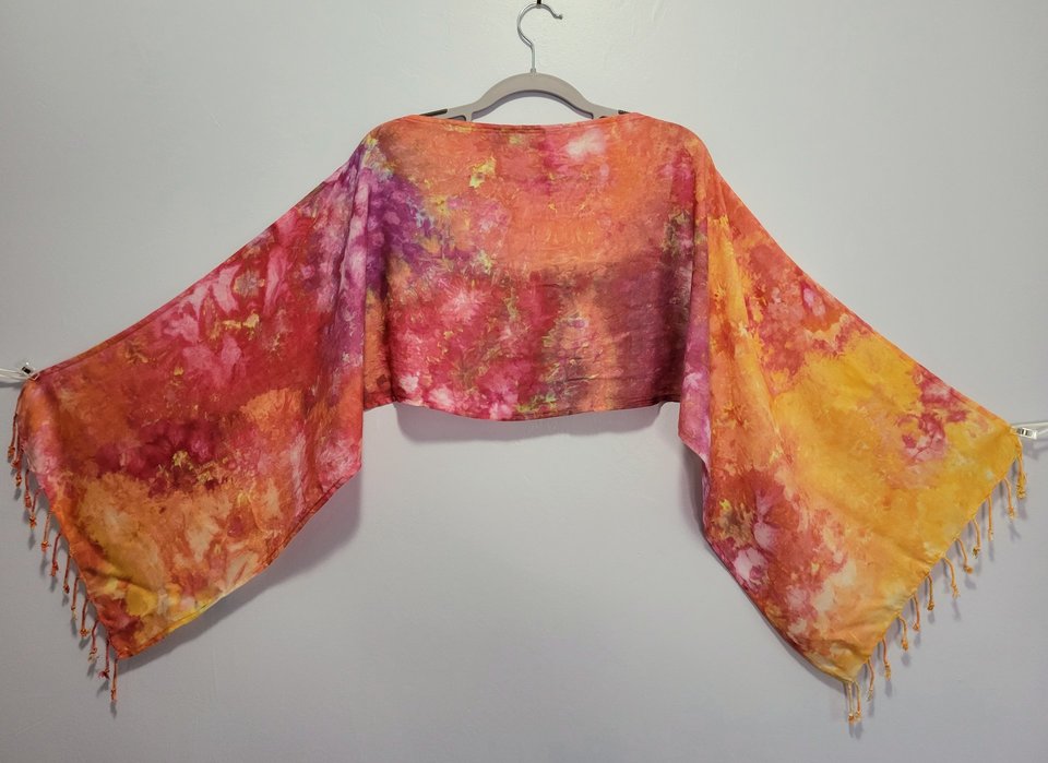 Scarf, Rayon, Watercolor Sunset