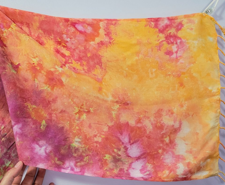 Scarf, Rayon, Watercolor Sunset