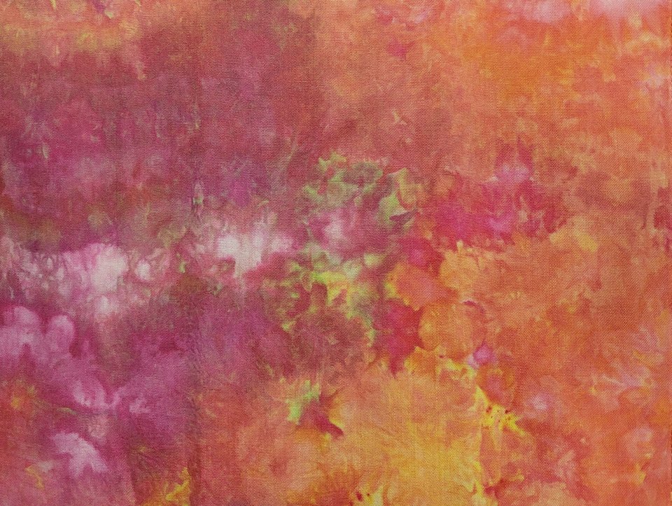 Scarf, Rayon, Watercolor Sunset