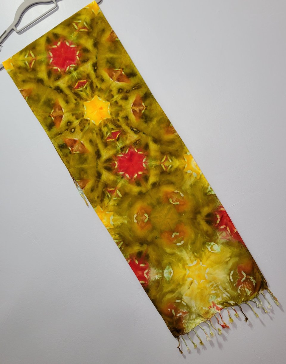 Scarf, Fall Star Shibori