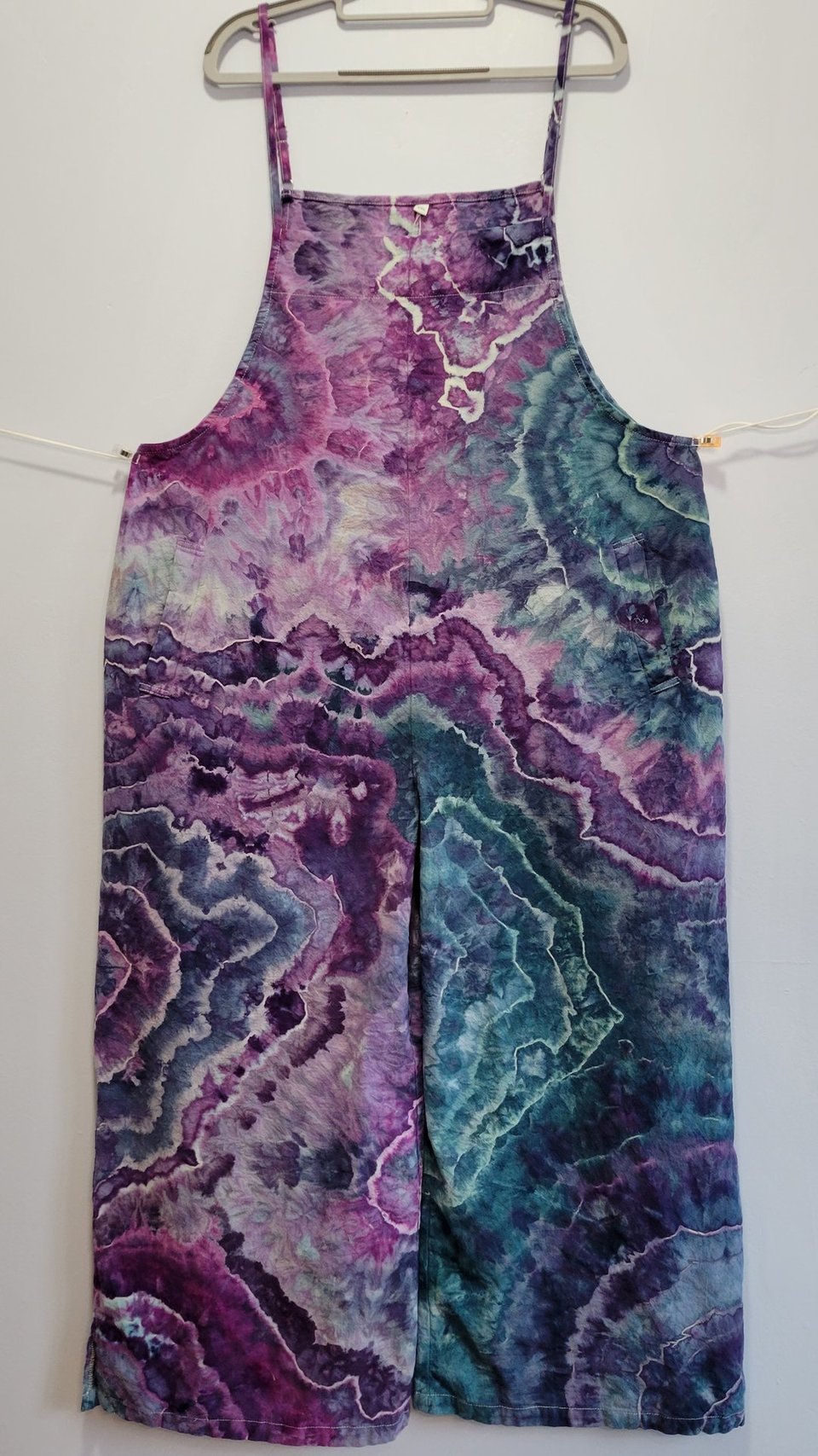2XL Romper, Violet &Teal Geode