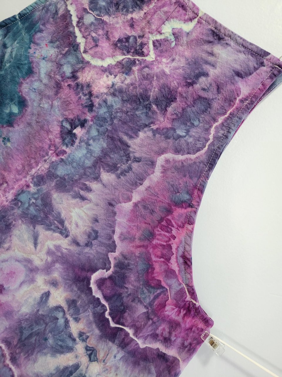 2XL Romper, Violet &Teal Geode