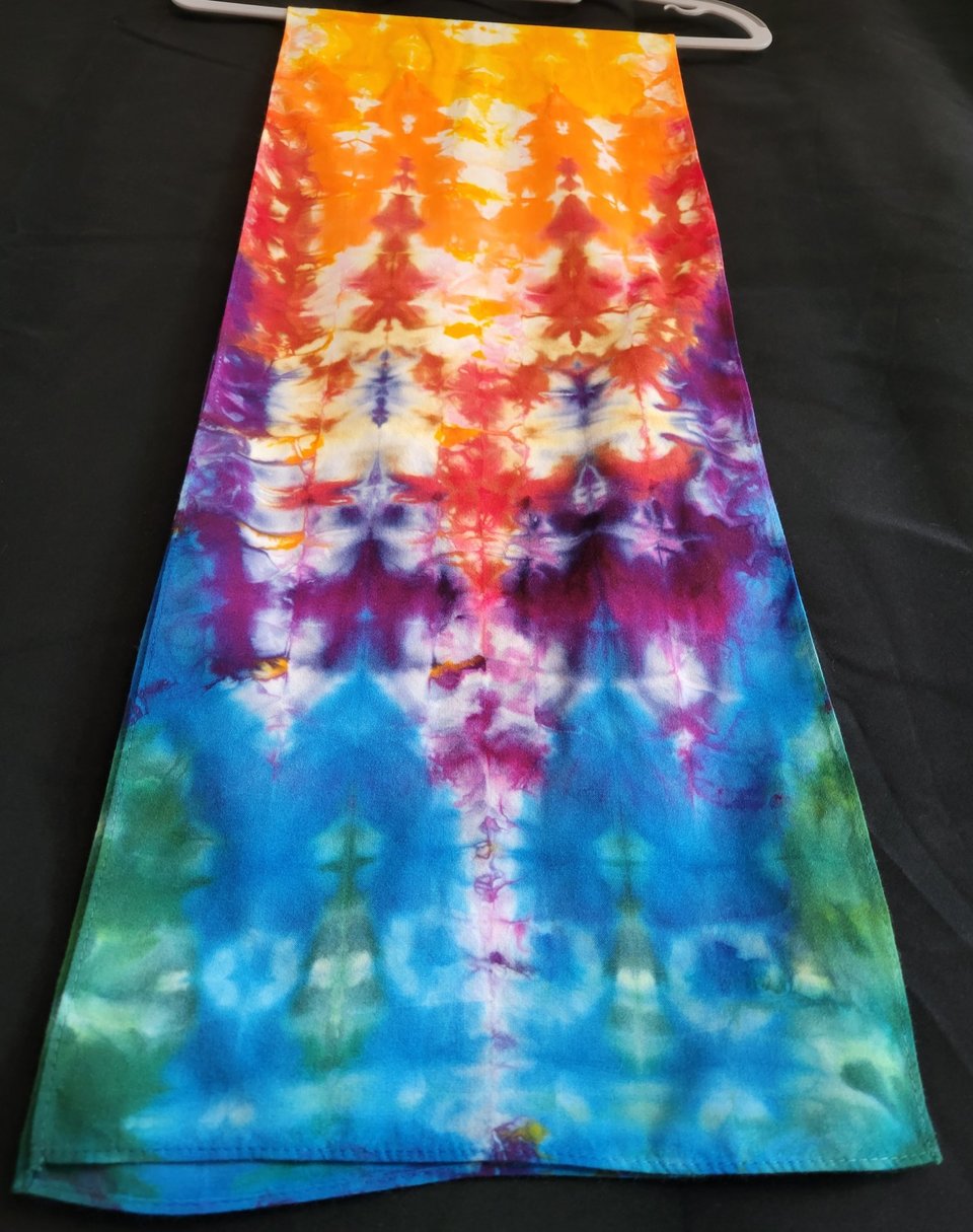 Scarf, Rainbow Pleats