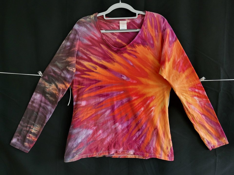 L V-neck Long Sleeve, Fall Sunset