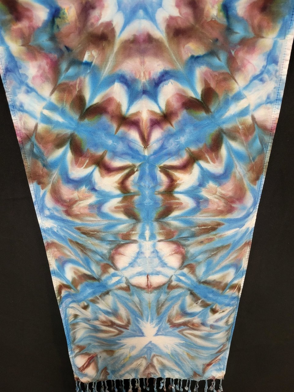 Scarf, Black & Blue Burst