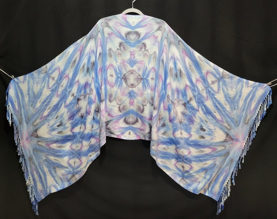 Shawl, Cornflower Jeans