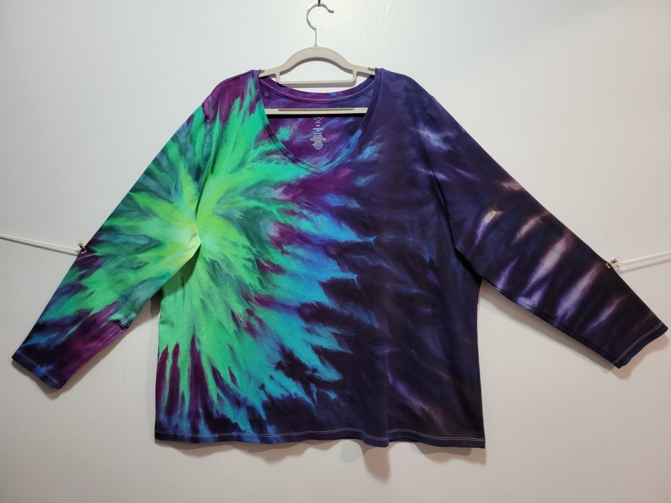 3XL V-neck Long Sleeve, Northern Lights