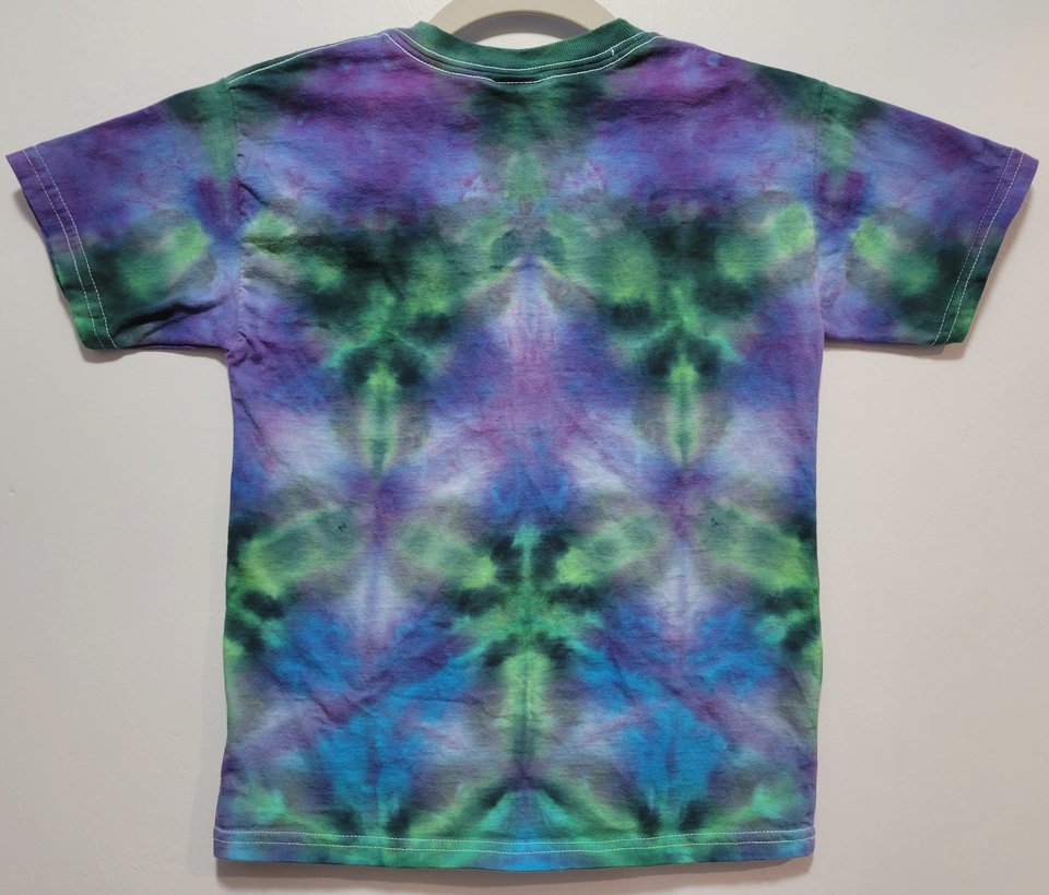 YS T-shirt, Violet & Green Shibori