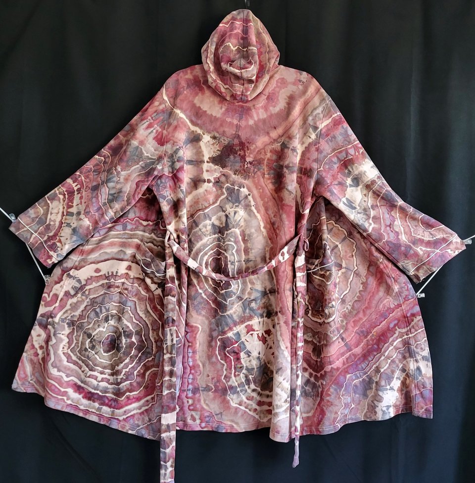 2XL 16-20 Hooded Robe, Plum Port Geode