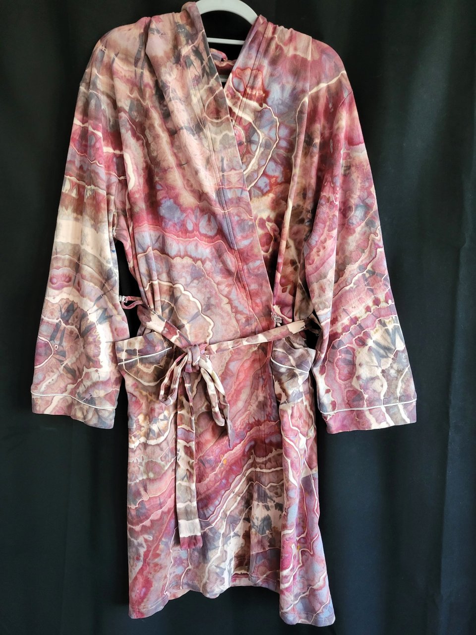 2XL 16-20 Hooded Robe, Plum Port Geode