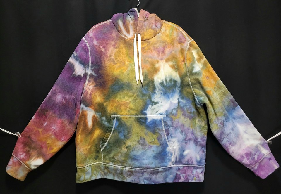 XXL Sherpa Lined Hoodie, Earthy Rainbow