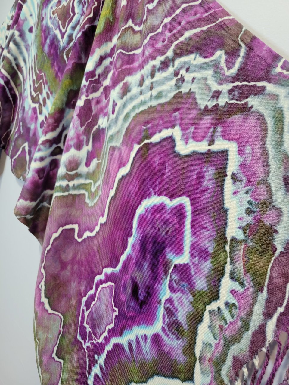 Shawl, Violet & Evergreen Geode