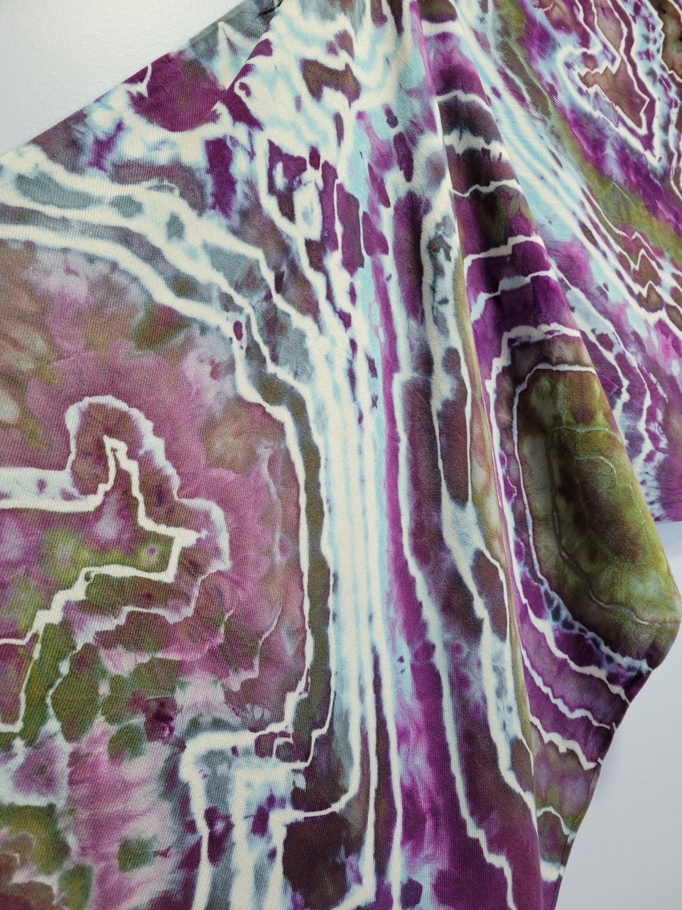 Shawl, Violet & Evergreen Geode