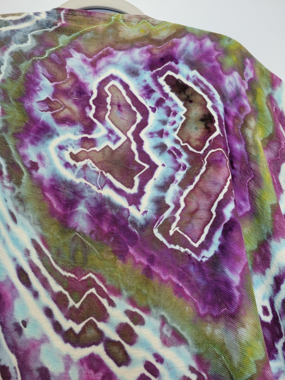 Shawl, Violet & Evergreen Geode