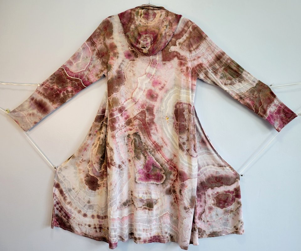 XL Hooded Duster, Winter Berries