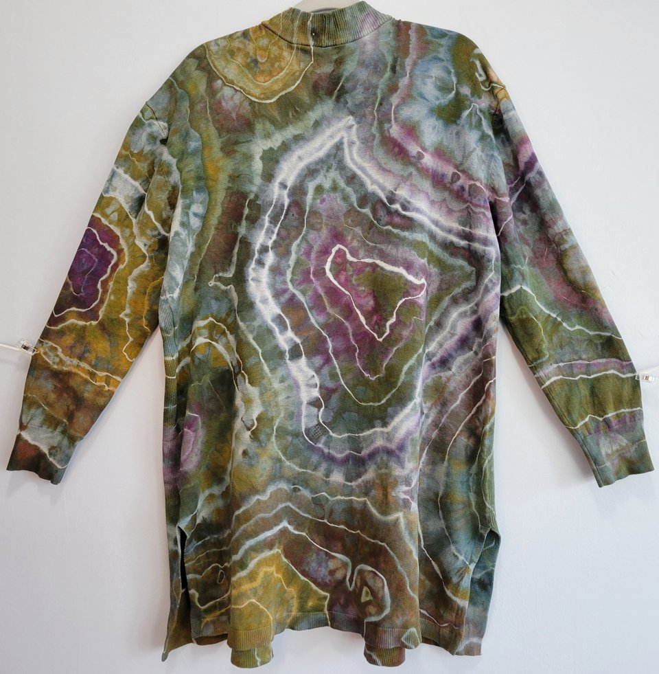 XL Long Cardigan, Moss & Nightshade