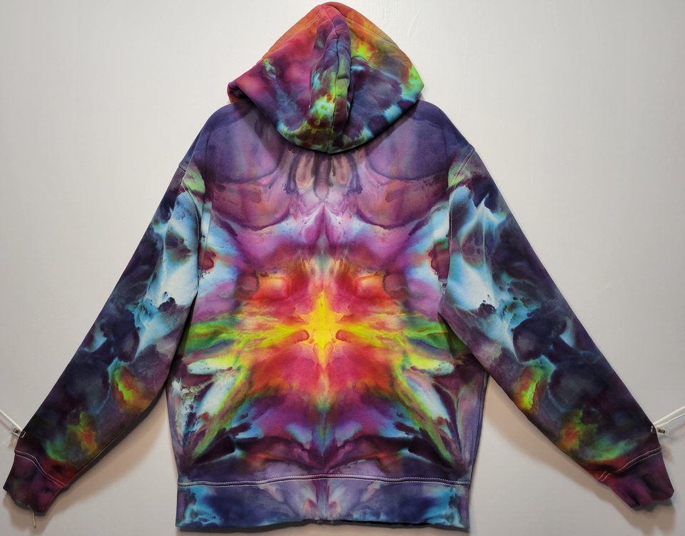 L Oversized Zip-Up Hoodie, Nuclear Sunset