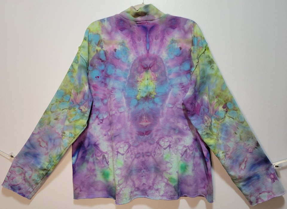 L Mock Neck French Terry, Periwinkle Reflection