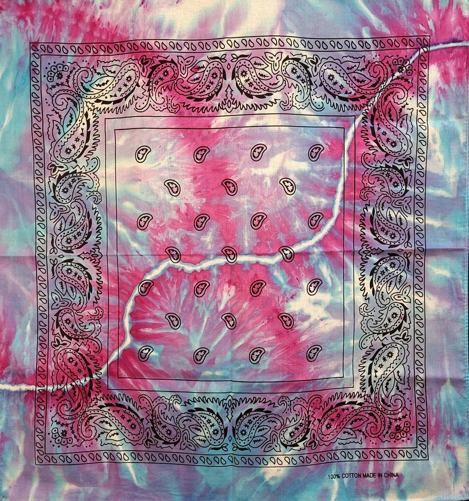 Bandana, Small, Fuchsia Lightning