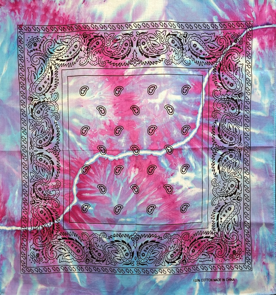Bandana, Small, Fuchsia Lightning