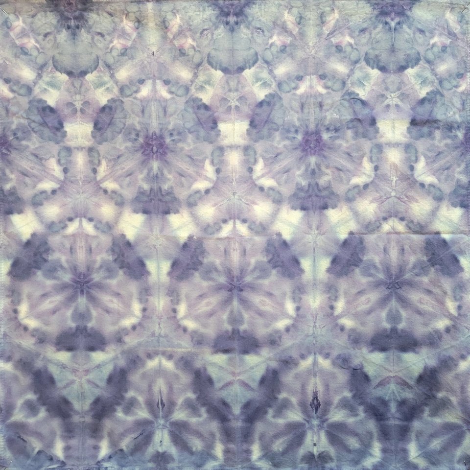 Bandana, Medium, Blue Suede Shibori
