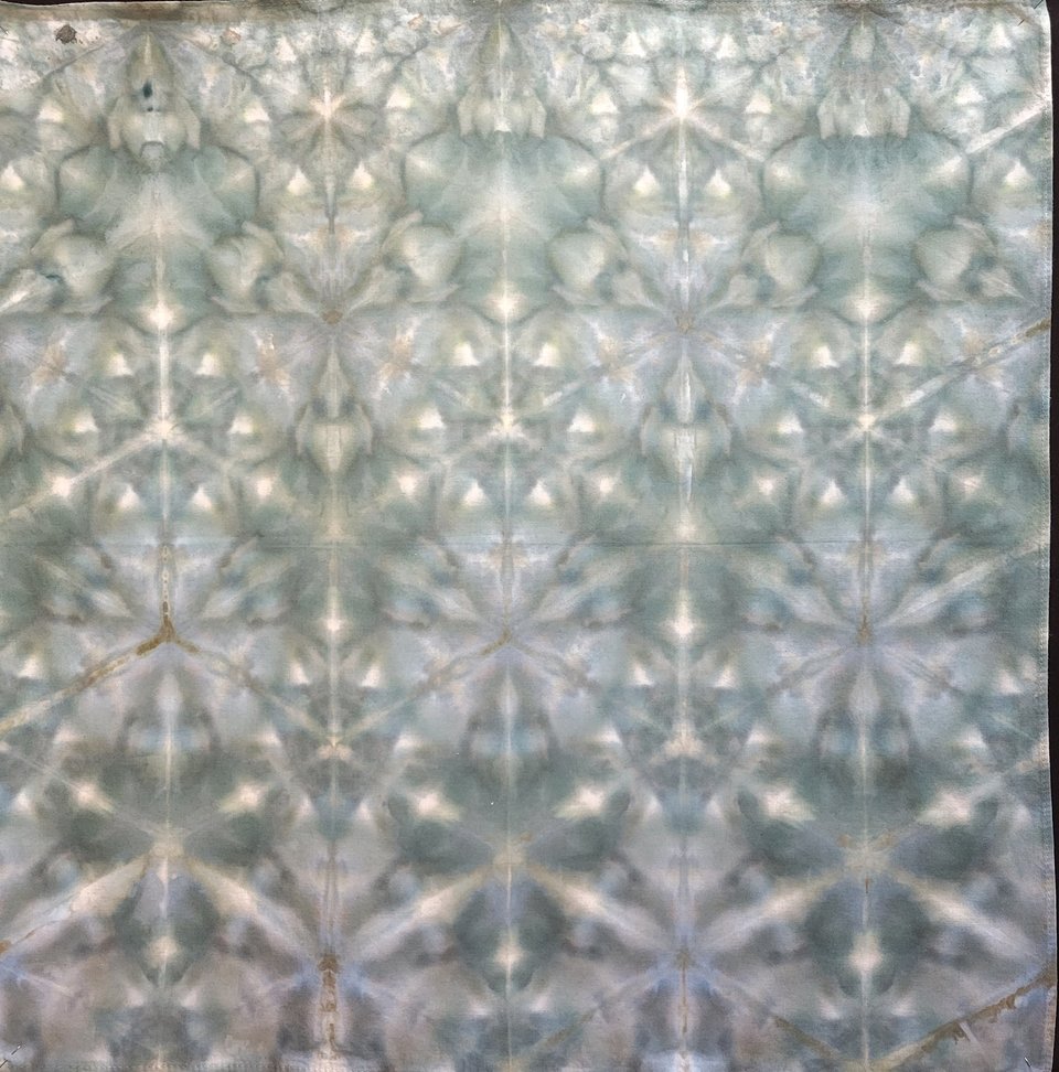 Bandana, Medium, Foggy Lake Shibori