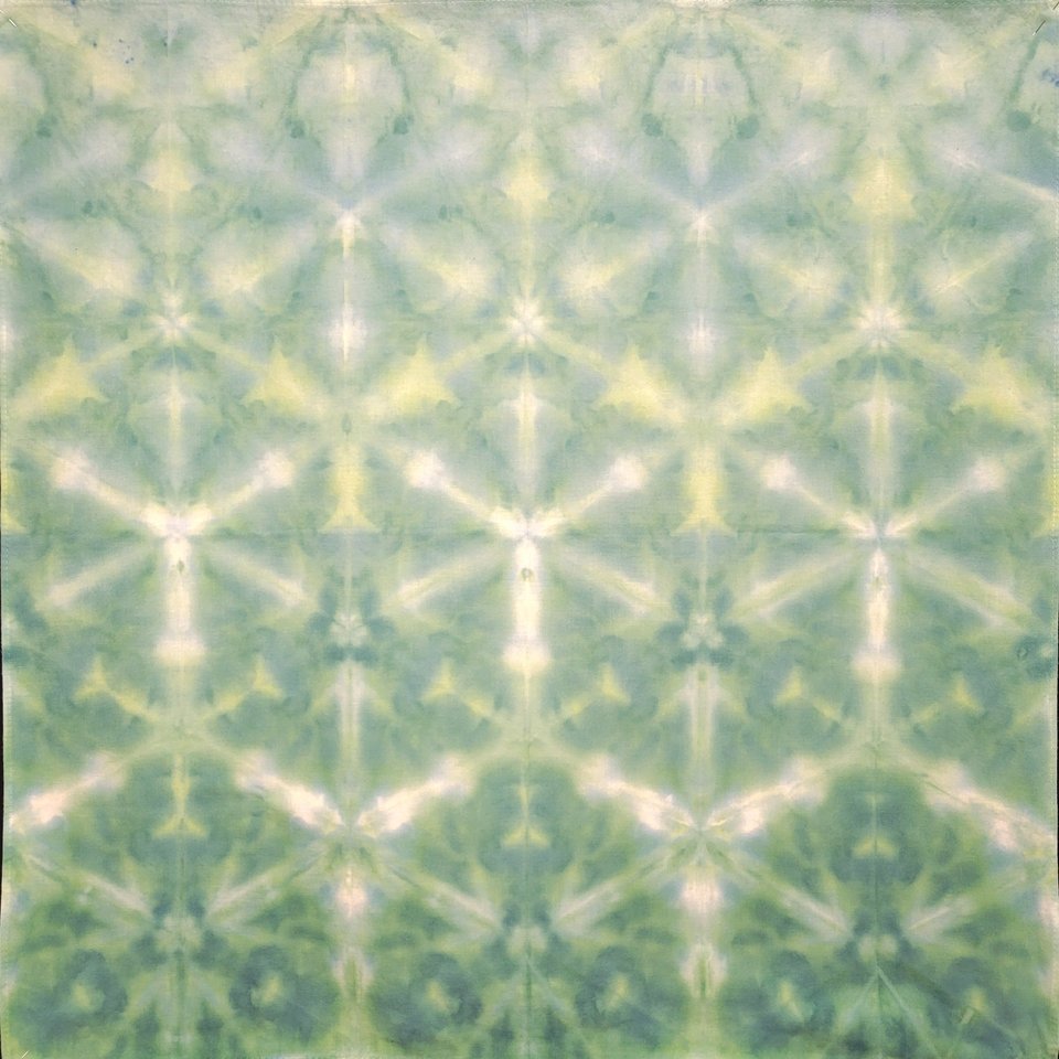 Bandana, Medium, Hazy Green Shibori